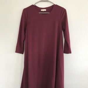 Maroon Swing Dress